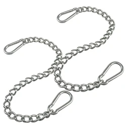 Hanging Chair Chain with Carabiners, 330 lb Heavy Duty Hanging Stainless Steel Chains for Hanging Hammock Chair (2 Pieces)