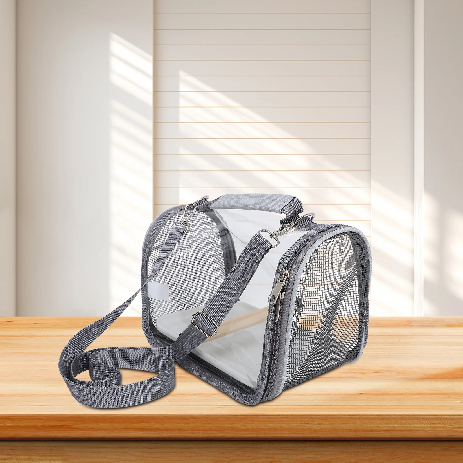 

Bird Travel Cage Portable Lightweight Carrier for Budgie Parakeet Conure with Ventilated Mesh Safe Stable Structure for Outdoor