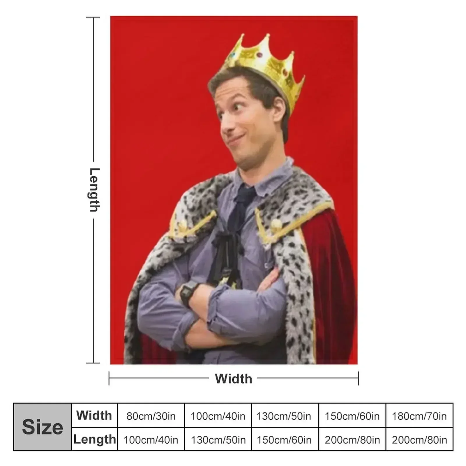 King Jake Peralta Throw Blanket Moving Blankets For Sofas valentine gift ideas Travel Decorative Sofas Multi-Purpose Blankets