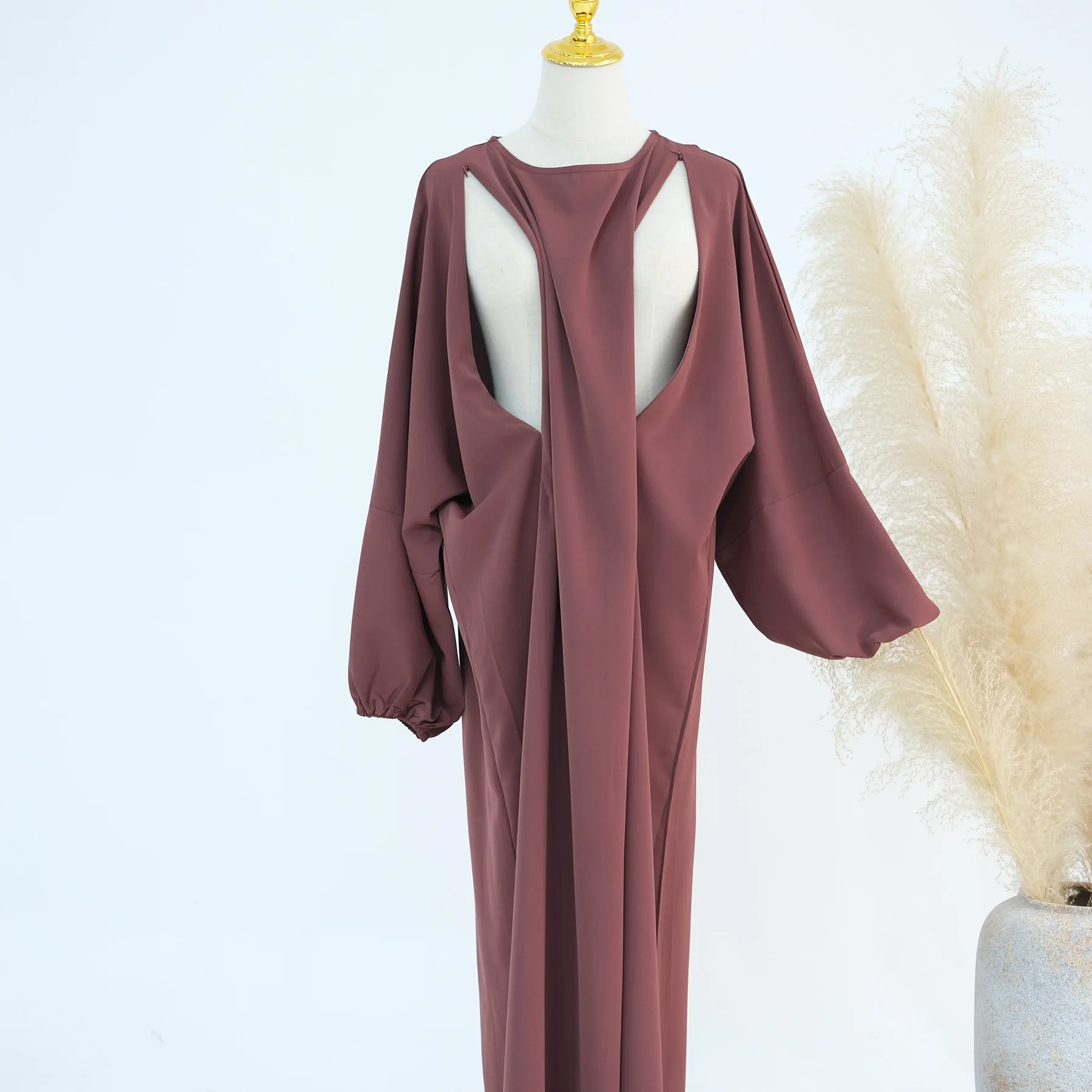 Muslim Fashion Abaya Dubai Breast Feeding Dress Islamic Abaya Turkish Arab Solid Robe Abaya Women Muslim Party Dresses Abayas