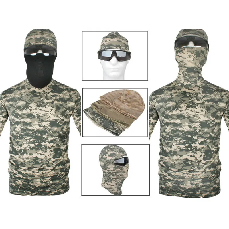 Tactical Head Hip Hoodie Desert Digital Watch Cap Headwear Head Windproof Warm Sports Milsim Combat Hunting Hiking Hat Outdoor