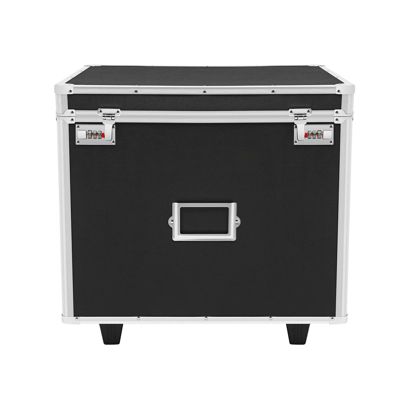 Aluminum Alloy Hand Pull File Lock Box Sturdy Anti Collision Structure Secure Lock Design Portable Handle Large Capacity Storage Case For Office Business Travel Use