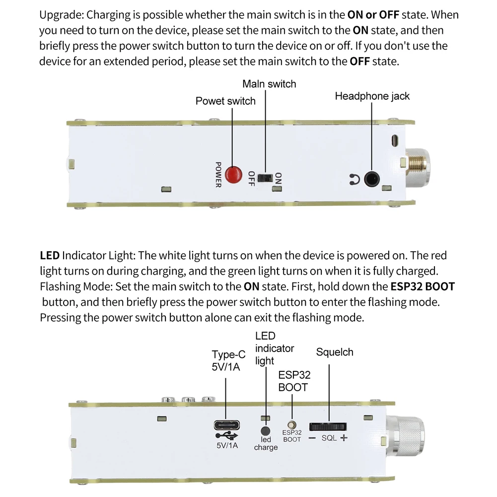 DP-666 TEF6686 راديو حساسية عالية كامل النطاق FM AM LW MW SW الموجات القصيرة ESP32 RDS 2.8 بوصة IPS شاشة LCD تعمل باللمس راديو DSP #5