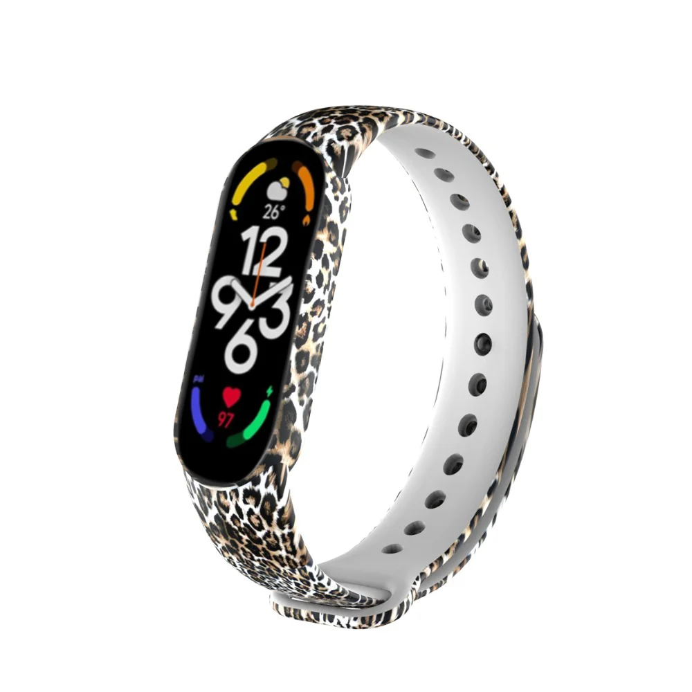 Silicone Strap For Mi Band 7 Strap  7 NFC Colored Pattern Personalized Print Replacement Xiaomi Watch Bracelet