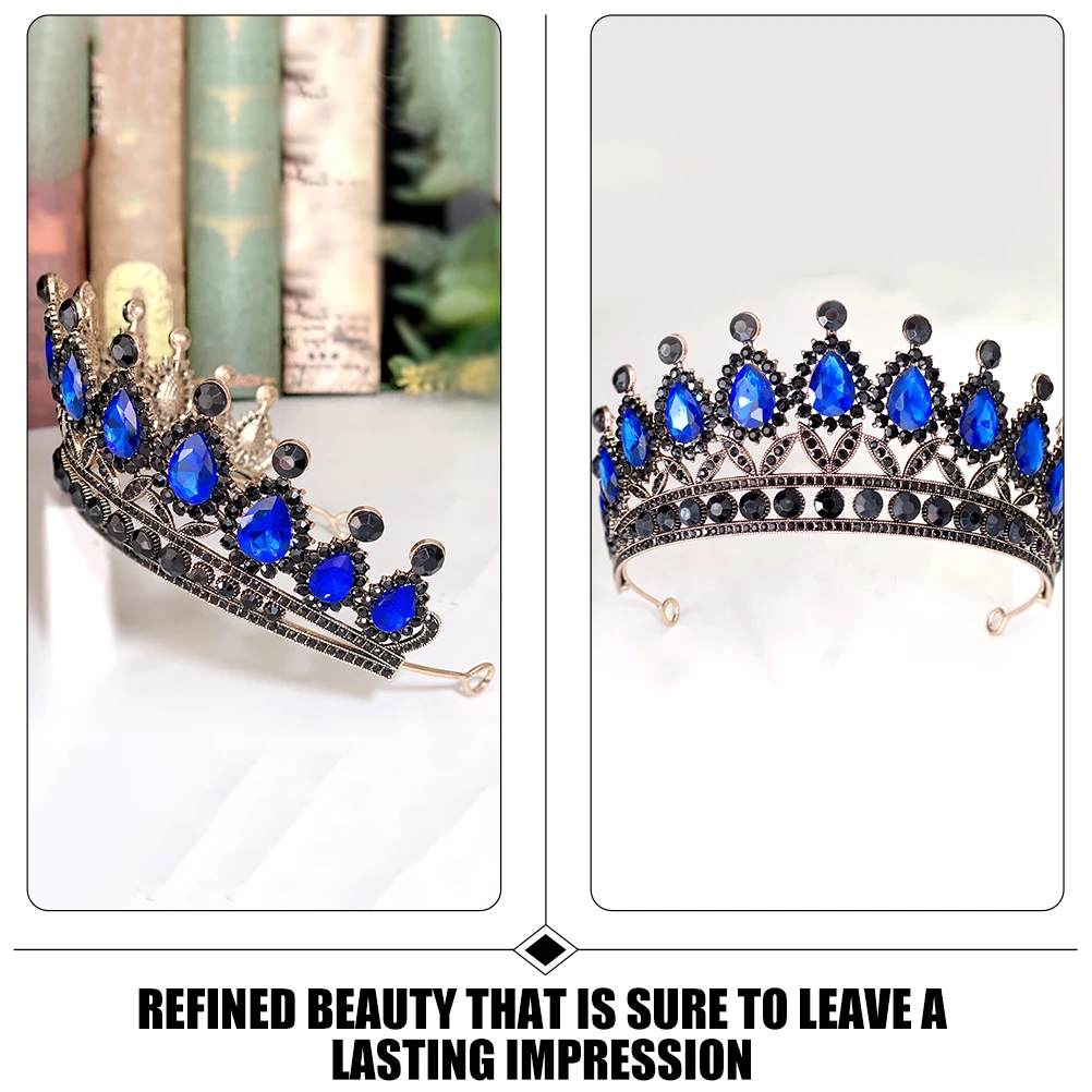 

Rhinestone Headpiece Women Wedding Party Accessories Women Rhinestone Crown Girls Tiara Metal Hair Jewelry