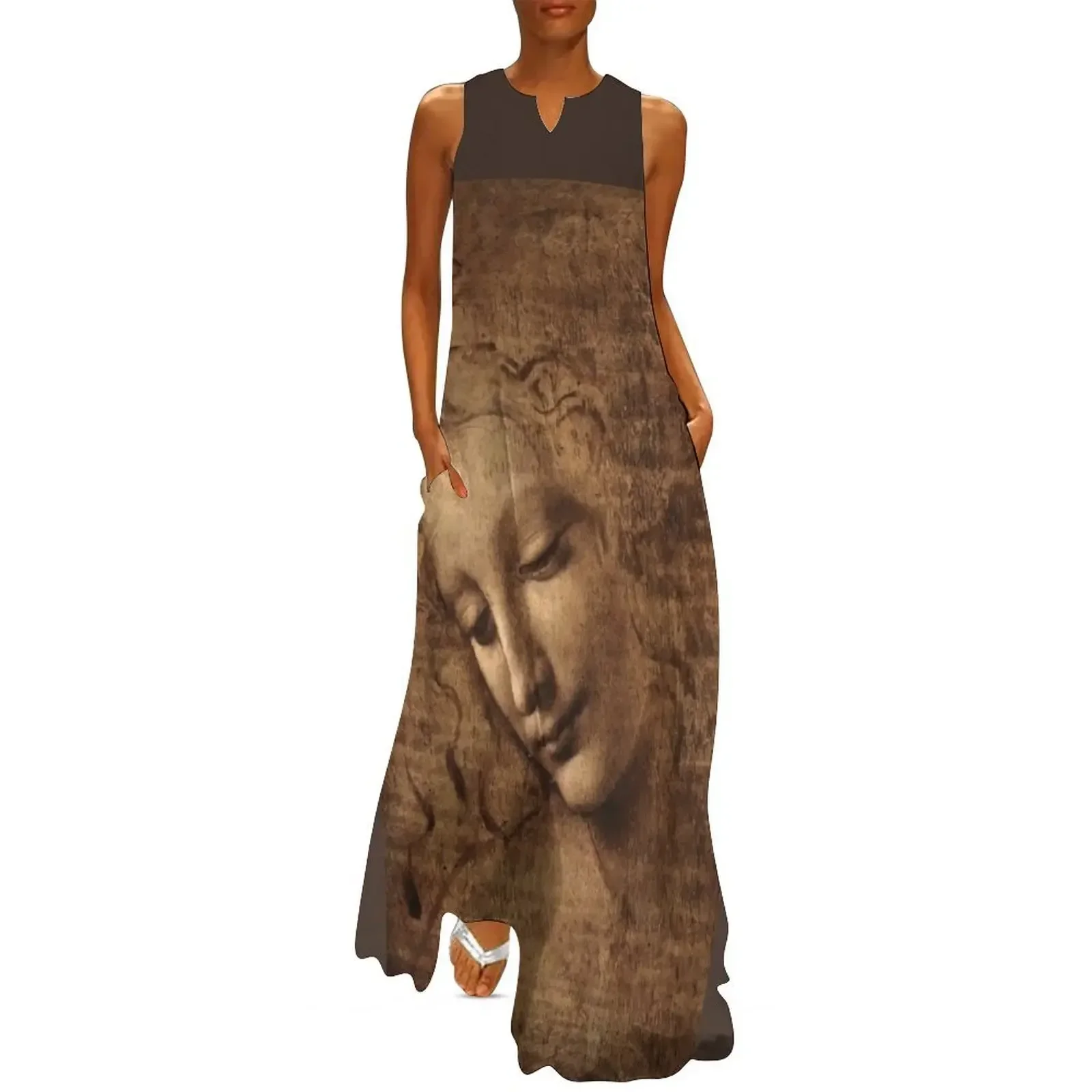 

La Scapigliata by Leonardo da Vinci Long Dress dress korean style Women's dress beach outfits for women summer clothes