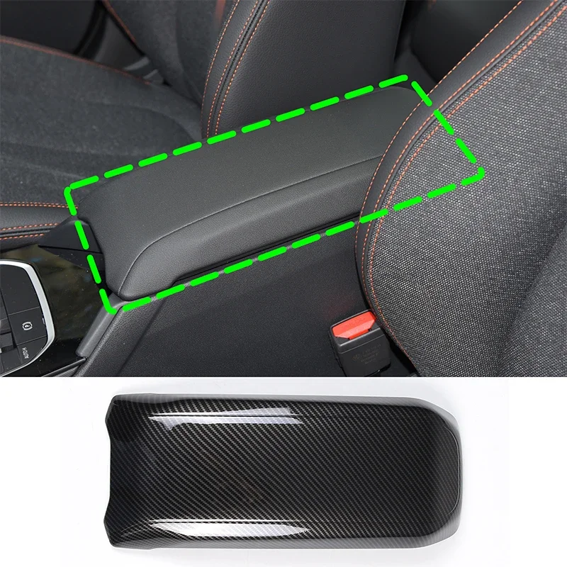 

For BMW 2 Series F44/1 Series 2020-2023 ABS Carbon Fiber Center Control Armrest Box Protective Cover Trim Car Accessories