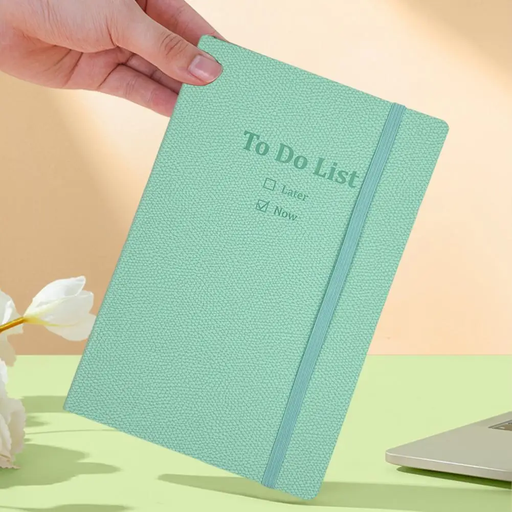 To-do List Planner Time Management A5 Planner with Hardcover Elastic Band Ribbon Bookmark Thick Paper Journal for Students