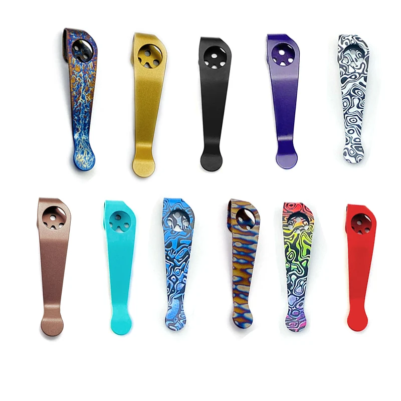 

Титановый зажим-клипса для ножей CNC, 12 цветов, для Spyderco Paramilitary2 C81 C223 PARA3 Manix2 C11 C10 Delica4 Endura4 G10