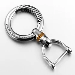 Titanium Car Key Chain Set Men Keychain Lightweight EDC Spin Accessories Key Ring Holder Buckle Male Gift Jewelry Dropshipping