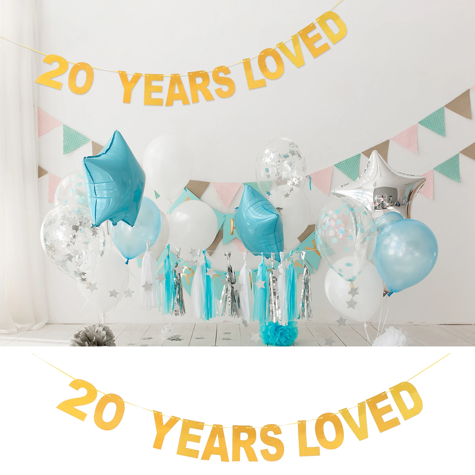 

Glitter Letter Banner Party Decorations Paper 20th Birthday Miss Anniversary Theme Home Staircase Kitchen Fireplace Easy