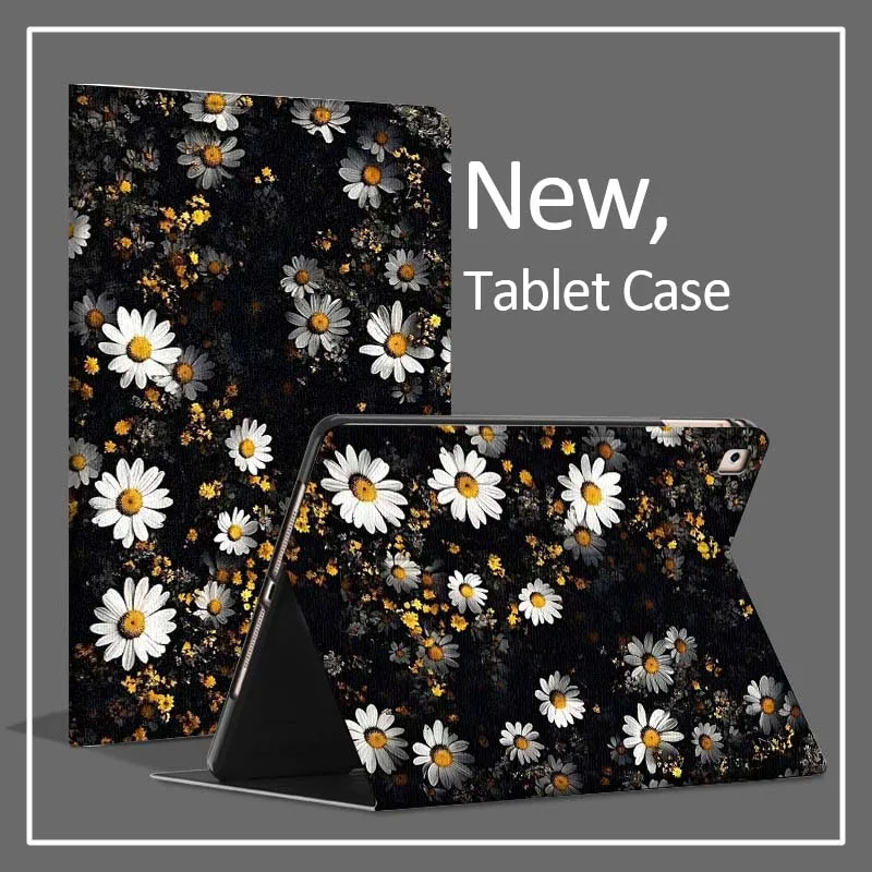 

White Daisy Black For Xiaomi Poco Redmi Pad 8 2 4 5 6 6S 7 7S SE Pro 14 11 11.2 12.1 12.5 Inch Tablet Case Fashion