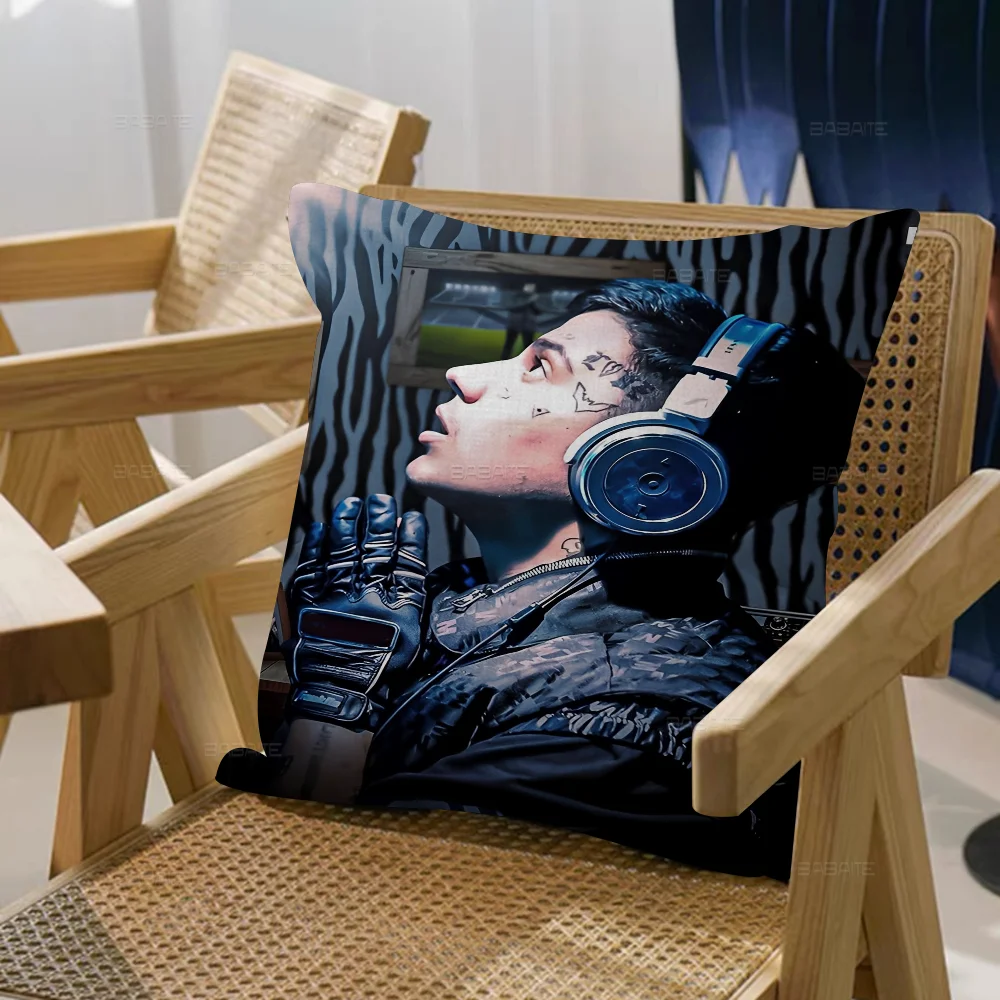 D-duki Rapper Pillow Covers Cartoon Sofa Decorative Home Double-sided Printing Short Plush Cute Cushion Cover