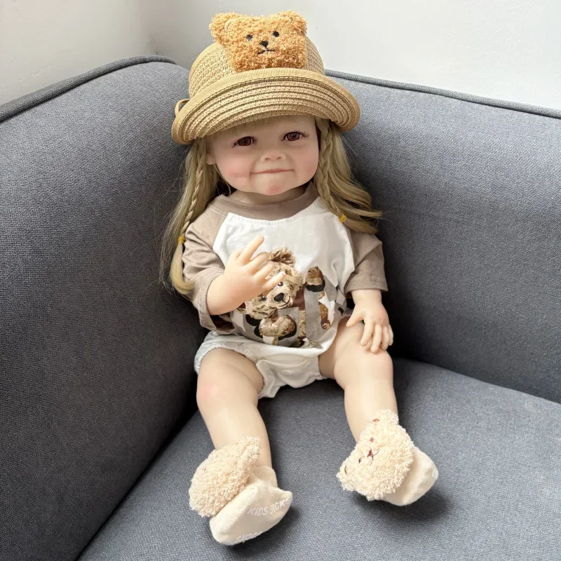 Reborn muñeca de silicona de 50CM Raya realista para niñas recién nacidas piel 3D con detalles venas pintadas Muñecas Bebes