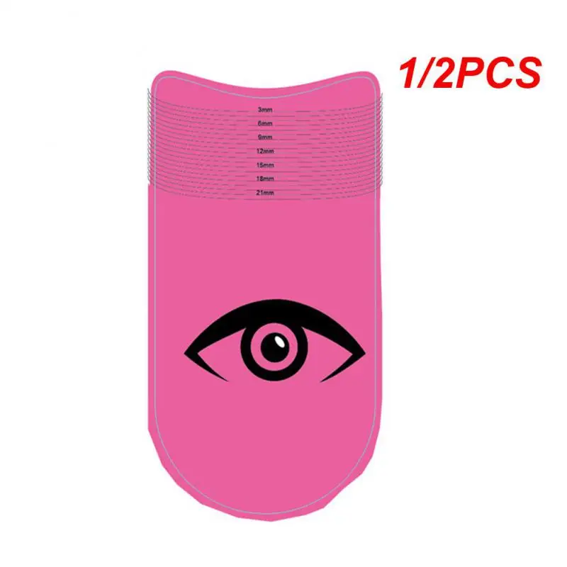 1/2PCS Eyelash Length Measuring Ruler Portable Eyebrow Soft Plastic Ruler Makeup Tool 3-21mm Eyelash Extension Growth Accessory