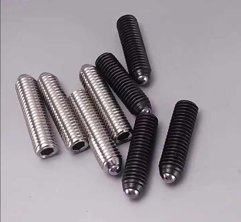 1/2Pcs 304 Stainless Steel Hex Socket Spring Ball Plunger Grub Point Set Screw M2.5 M3 M4 M5 M6 M8 M10 M12 M16Headless Set Screw