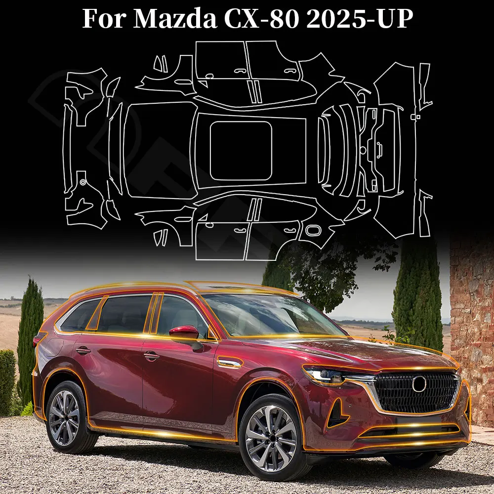 

PFCC TPU Car Paint Protection Film For MAZDA CX-80 2025-UP Clear Bra Kit Decal Pre Cut PPF Scratch Car Accessories