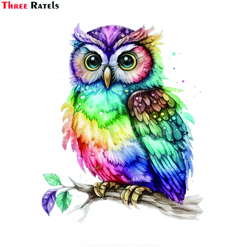 Three Ratels K903 Owl Colorful Vinyl Wall Stickers Kids Nursery Rooms Decor Wall Decals Bird Animal Self Adhesive Wallpaper
