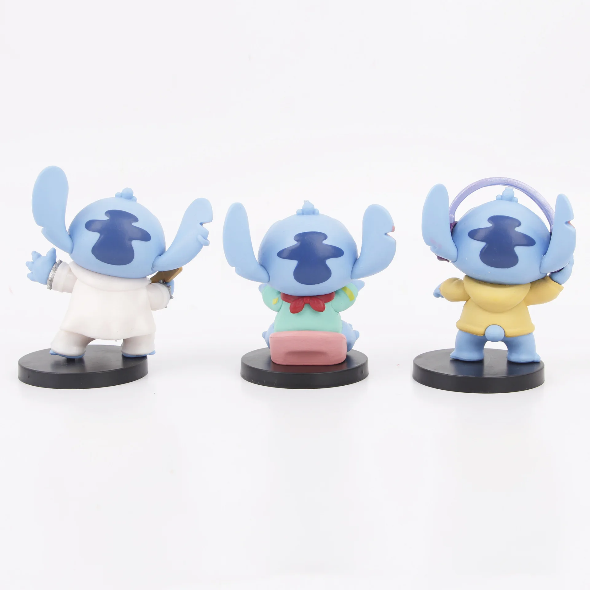 Lilo & Stitch Cheerful Guitar  PVC Statue Action Figurine Desk Collectible Anime Model Toys Figures Gift