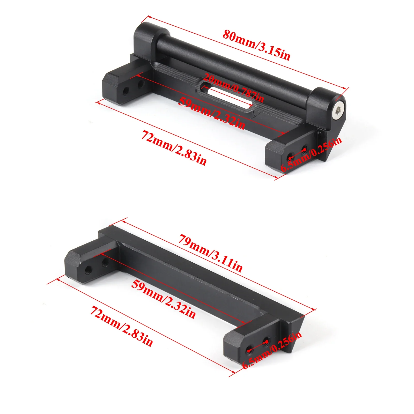 Aluminum Alloy Ultra Simple LCG Front Bumper Bull Bars 1/10 RC Crawler Upgrade Part for Gspeed SCX10 Dodge Power Wagon FJ40 Body