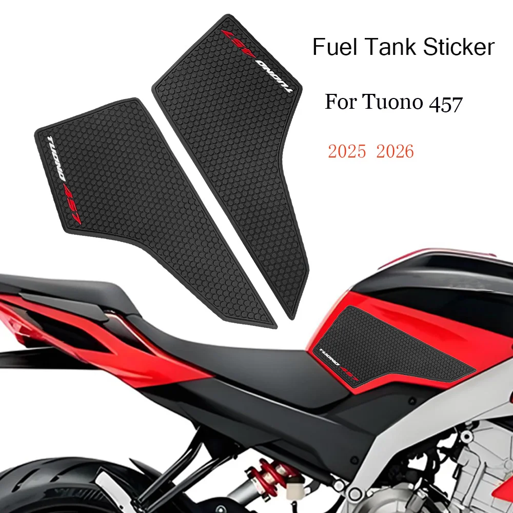 

Для Aprilia Tuono 457 Tuono457 tuono 457 2025 2026 аксессуары для мотоциклов Нескользящие боковые наклейки на топливный бак Pad резиновая наклейка