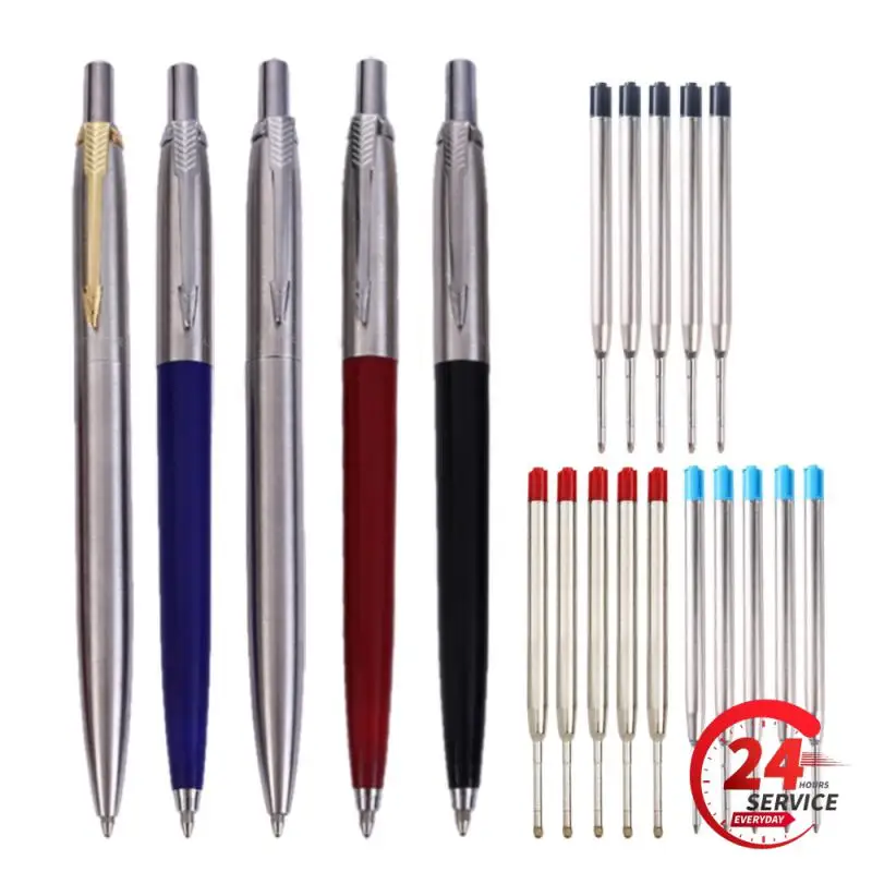 قلم حبر جاف معدني نمط الصحافة طلاب الأعمال هدية أقلام التلقائي قلم الكرات الدوّارة قلم حبر مكتب الكرة نقطة القلم مع الملء