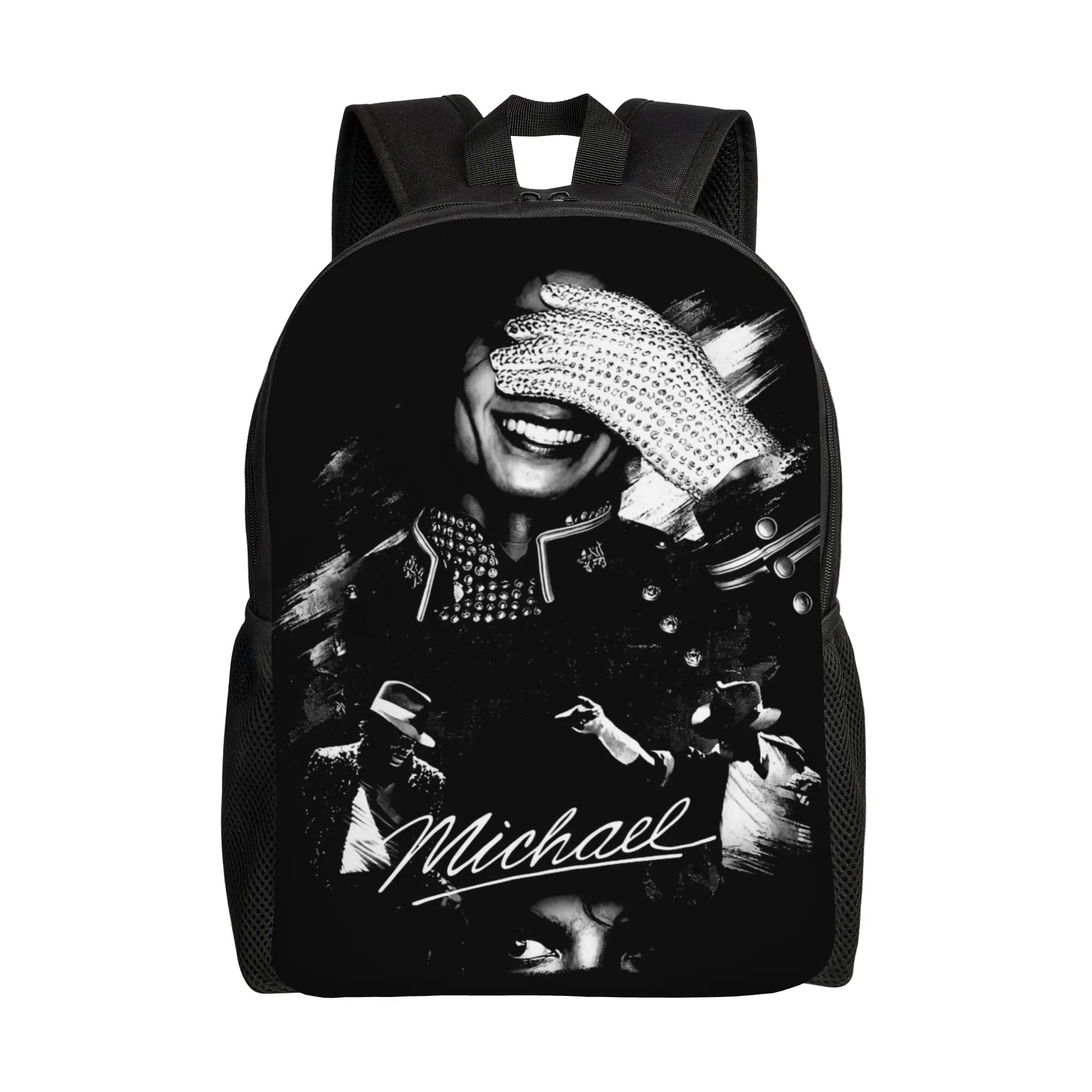 Michaels Jacksons Backpack for Men Women Teenage High School Hiking Travel Daypack  Laptop Canvas Bags Outdoor