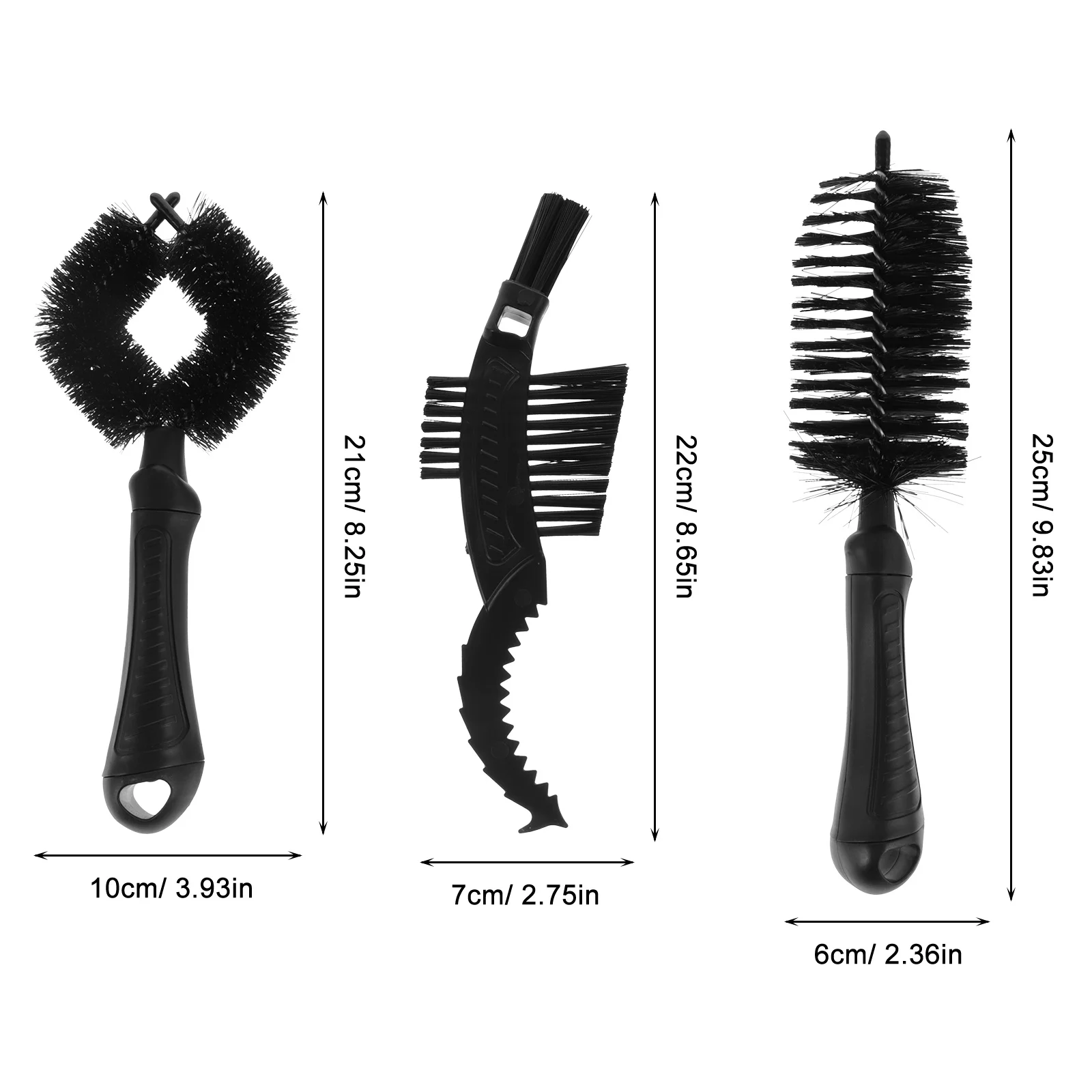 مجموعة منظف سلسلة مكونة من 3 قطع، فرشاة متعددة الوظائف قابلة لإعادة الاستخدام لصيانة الدراجات والدراجات النارية، مقبض مريح محمول للجميع #2