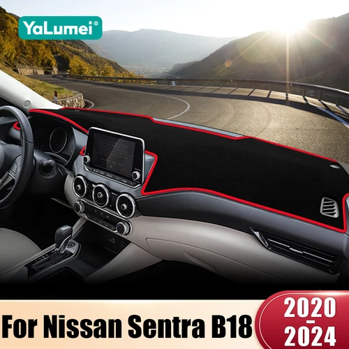 Cubierta del salpicadero del coche para Nissan Sentra B18 2020 2021 2022 2023 2024, alfombrilla parasol para escritorio de instrumentos, accesorios antideslizantes para tablero
