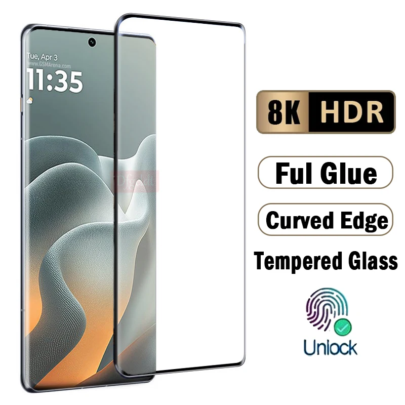 

1-3Piece Curved Tempered Glass for Motorol Edge 70 Fusion+ Ultra 3D Hot-Bending Full Glue Screen Protector for Edge 70 60 Pro 5G
