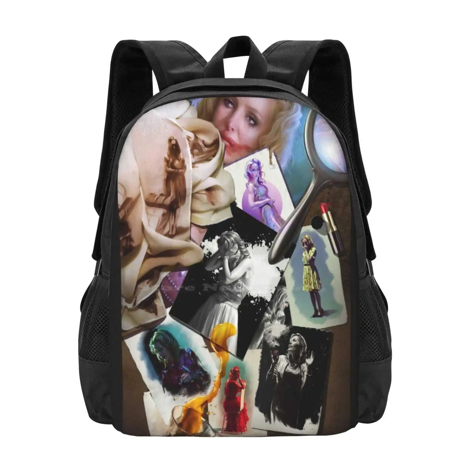 Blanche ( All In One ) Hot Sale Backpack Fashion Bags Blanche Streetcar Gillian Anderson Drawings Still Life