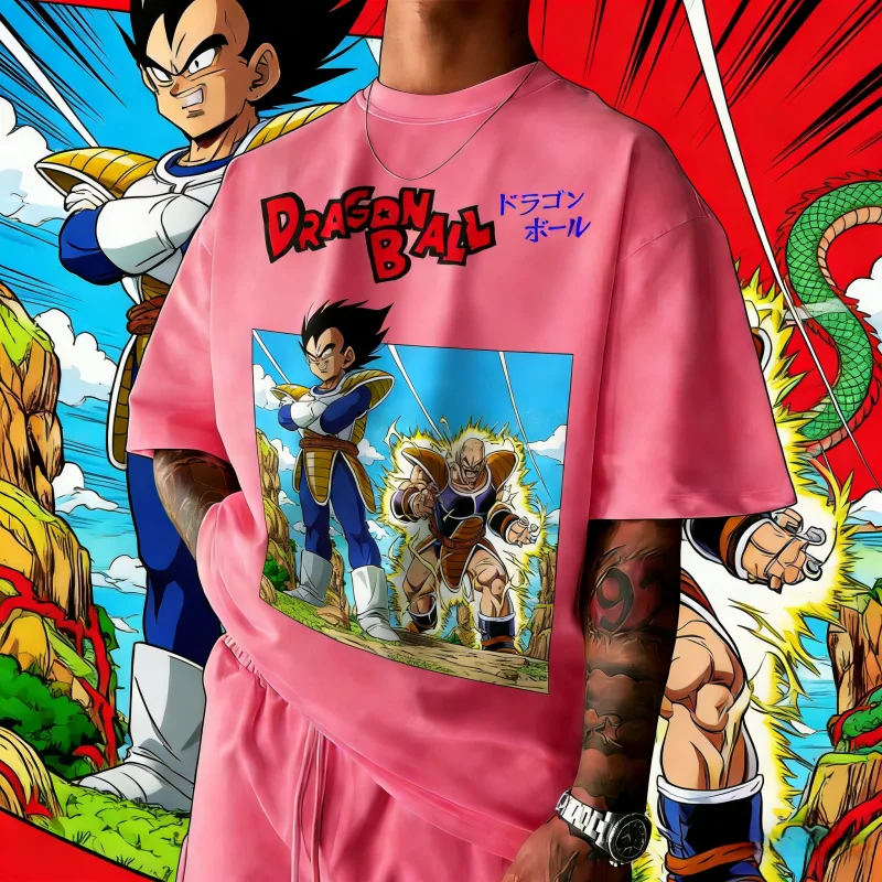 

Новая летняя футболка 2026 года в честь 40-летия Dragon Ball, с принтом аниме Вегеты, 100% хлопок, модная уличная одежда унисекс, увеличенный размер, Y2K