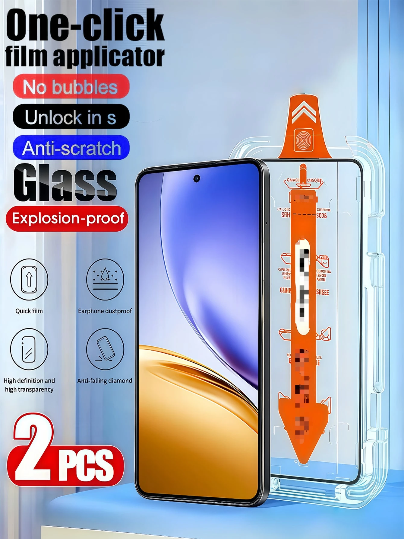 2 Stück HD staubdichte Installation gehärtetes Glas Displayschutzfolie kompatibel mit Xiaomi Poco M7 X7 Pro F7 Ultra F6 M6 Pro X6 Neo
