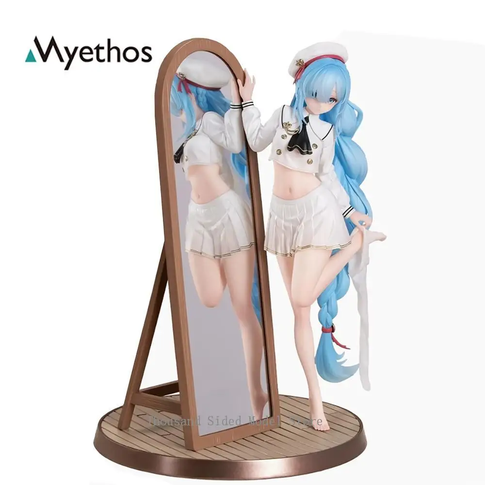 มีสินค้าในสต็อก Myethos Gift+ Azur Lane Janus รูปปั้นอนิเมะต้นฉบับขนาด 1/8 ท่าทางกำลังลังเลเปลี่ยนเสื้อผ้า ของสะสม ของเล่น