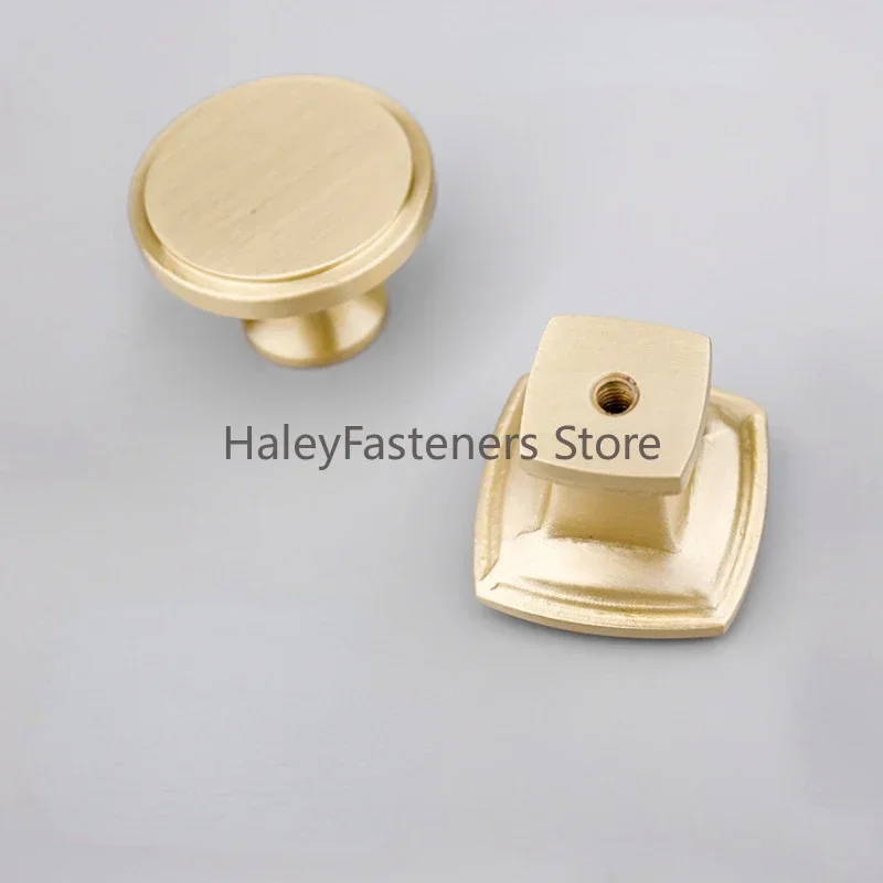 Brass pull cabinet handle closet door drawer single hole small Knob dressing table bookcase full copper cone Furniture handles