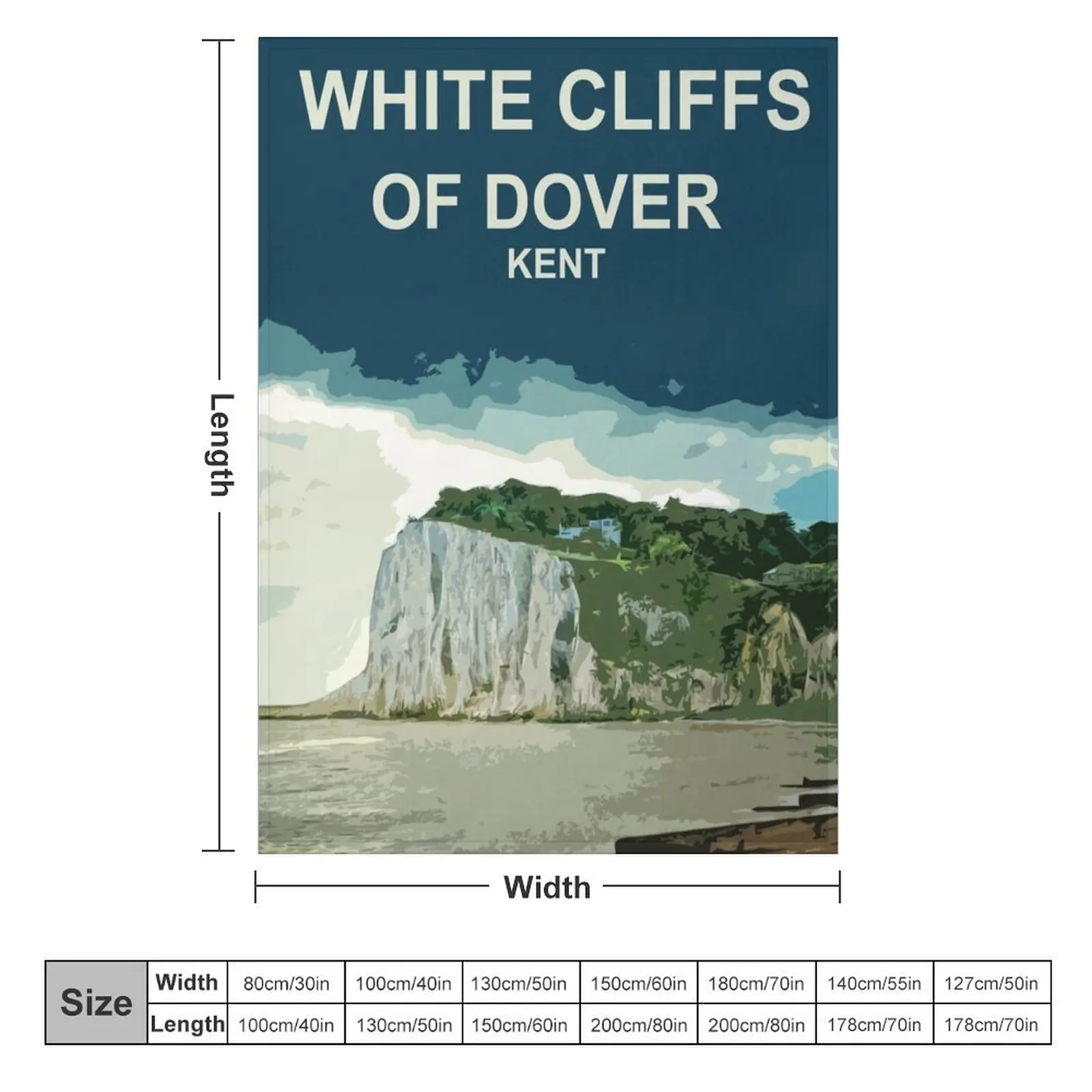 White Cliffs of Dover, Kent, England. British coast Throw Blanket cosplay anime Vintage Blankets