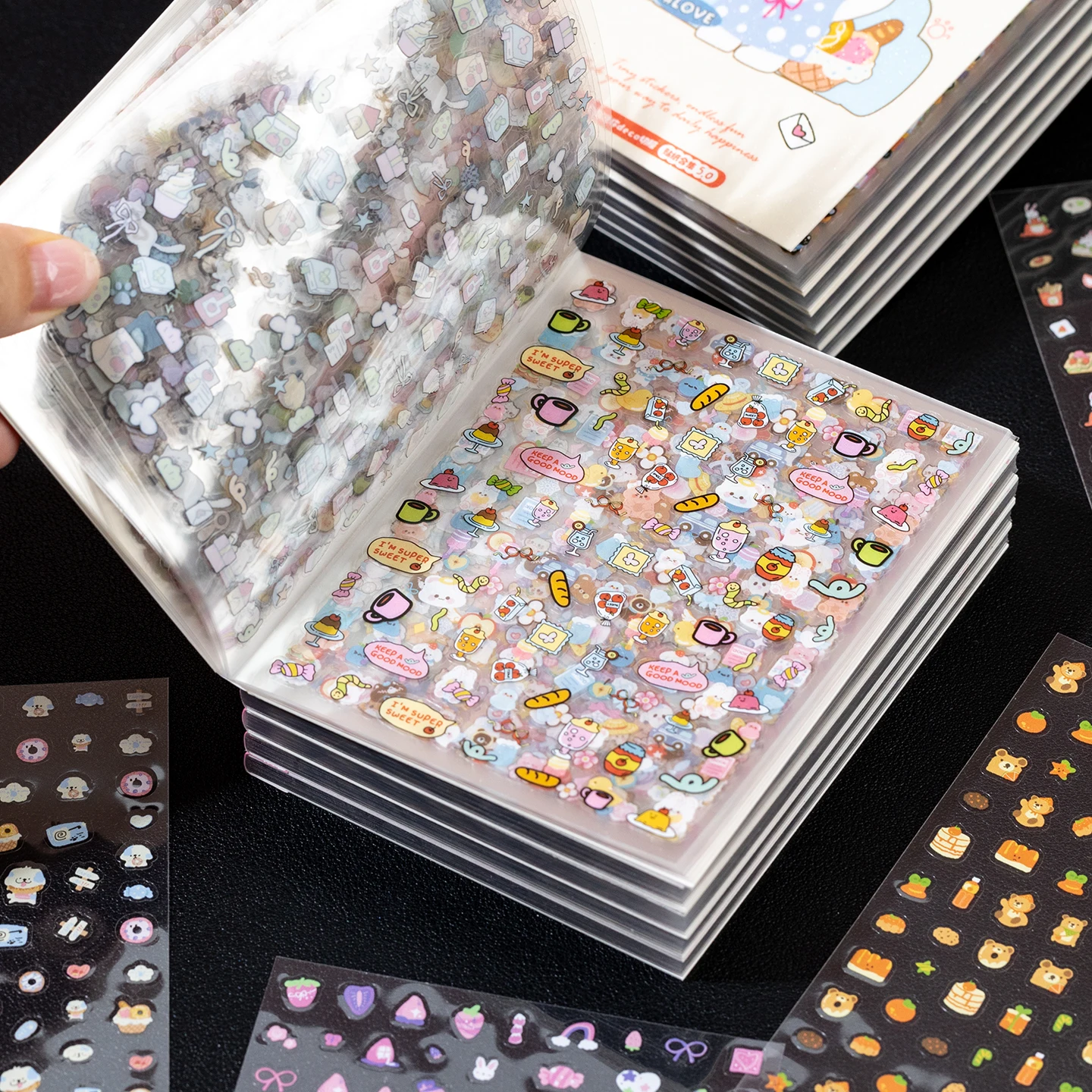 32 Pcs Kawaii Cartoon food shapes Sticker Book Cute Decorative Romantic Handbook Scrapbook Stickers Korean Stationery Supplies
