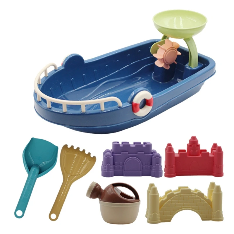 Sand Modeling Sand Box Toy for Kiddie Sand Sculpture Plastic Mold Seaside Toy Molds 7pcs Beach Water for Play Toy Kids F