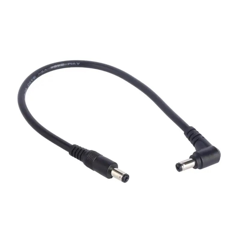 31BA 30cm 18AWG DC5521/5525 Male to Male Power Cord with Straight Angled Layout