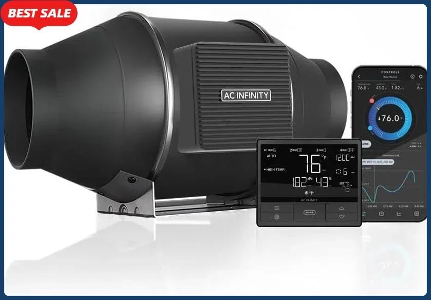 

BestsellerHot-selling CLOUDLINE PRO T4, Quiet 4” Inline Duct Fan with Temperature Humidity VPD ControllerWiFi Integrated App Con