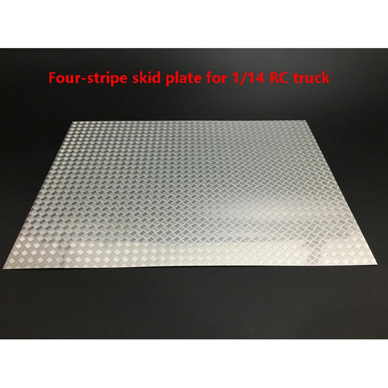 1 Item Simulation Metal Silver Big Skid Plate for 1/14 Tamiya RC Truck Car Scania 770S BENZ 3363 VOLVO FH16 MAN Diy Parts Toys