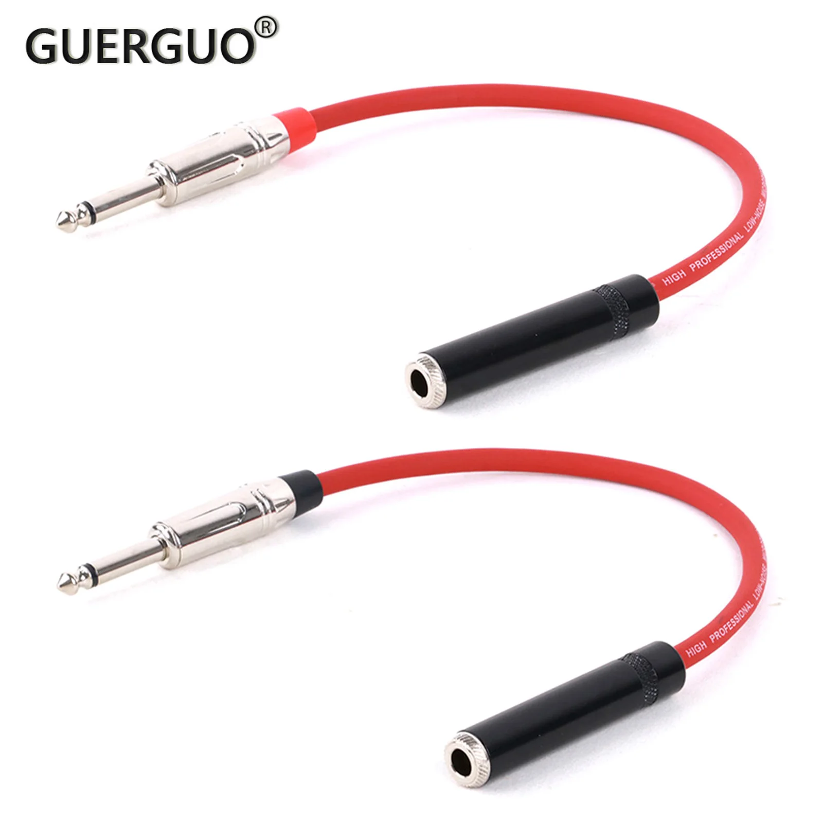 

6.35mm 1/4inch Mono TS Male to 6.35mm 1/4inch Stereo TRS Female Jack Instrument Audio Cable For Electric Guitar Mixer 0.3M-15M