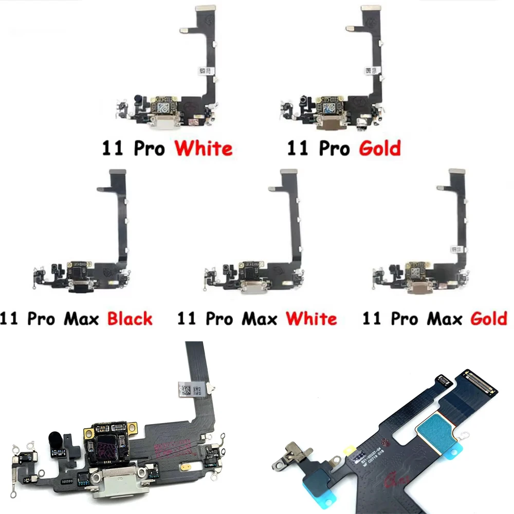 

For Iphone 11 Pro Max USB Charging Port Dock Plug Connector Charger Board Mic Microphone Flex Cable