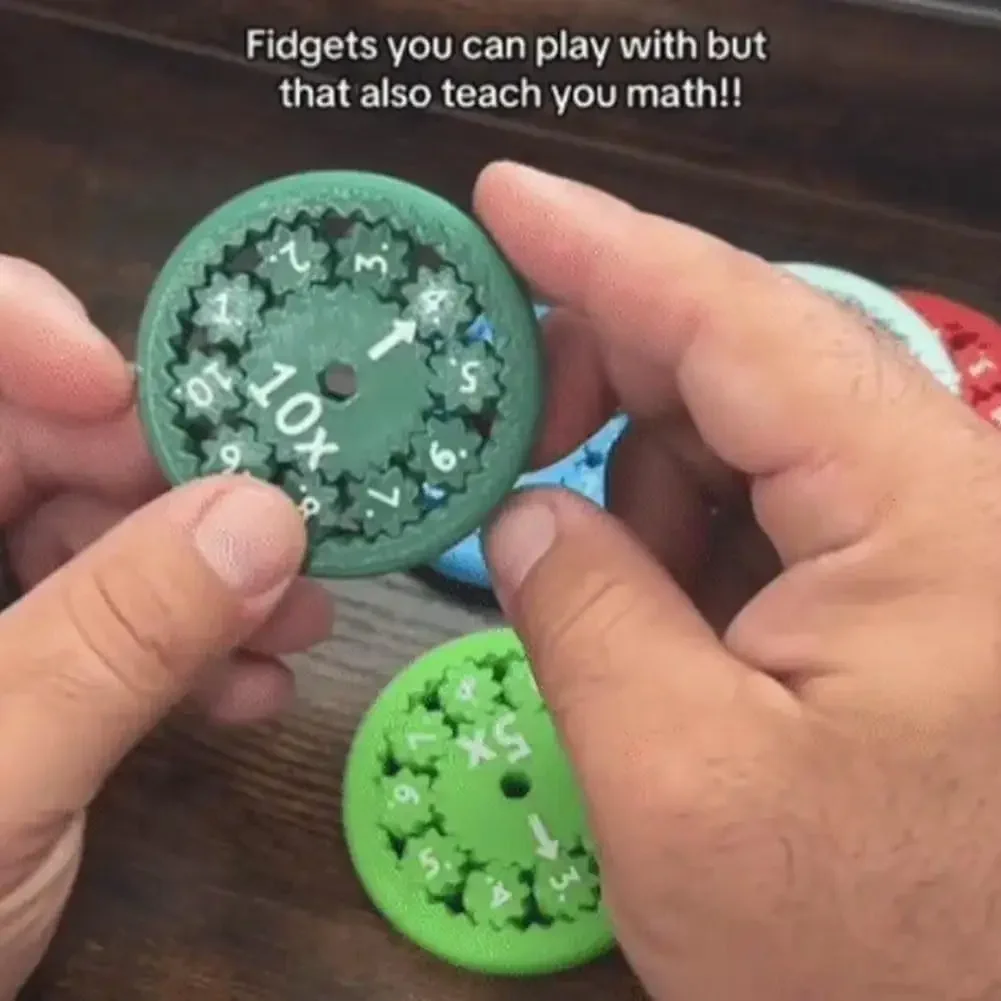 Wiskunde Feit Fidget Spinner, Vermenigvuldiging En Divisie Fidget Spinner Speelgoed Voor Kinderen, Stimmers En Fidgeters Die Wiskunde Leren