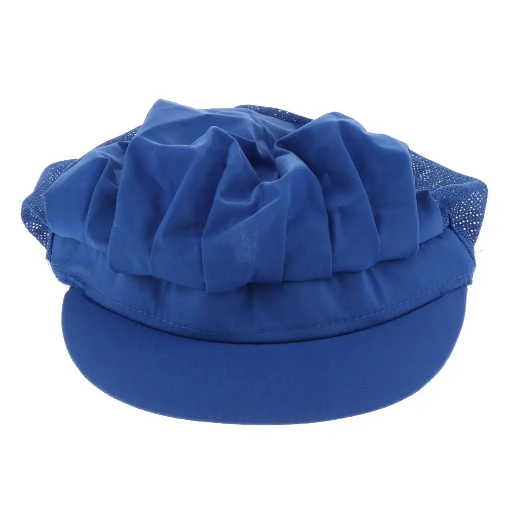 Adjustable Cookery Cap Mesh Chef Hat Cotton Kitchen Headwear for Baking Restaurant Food Work