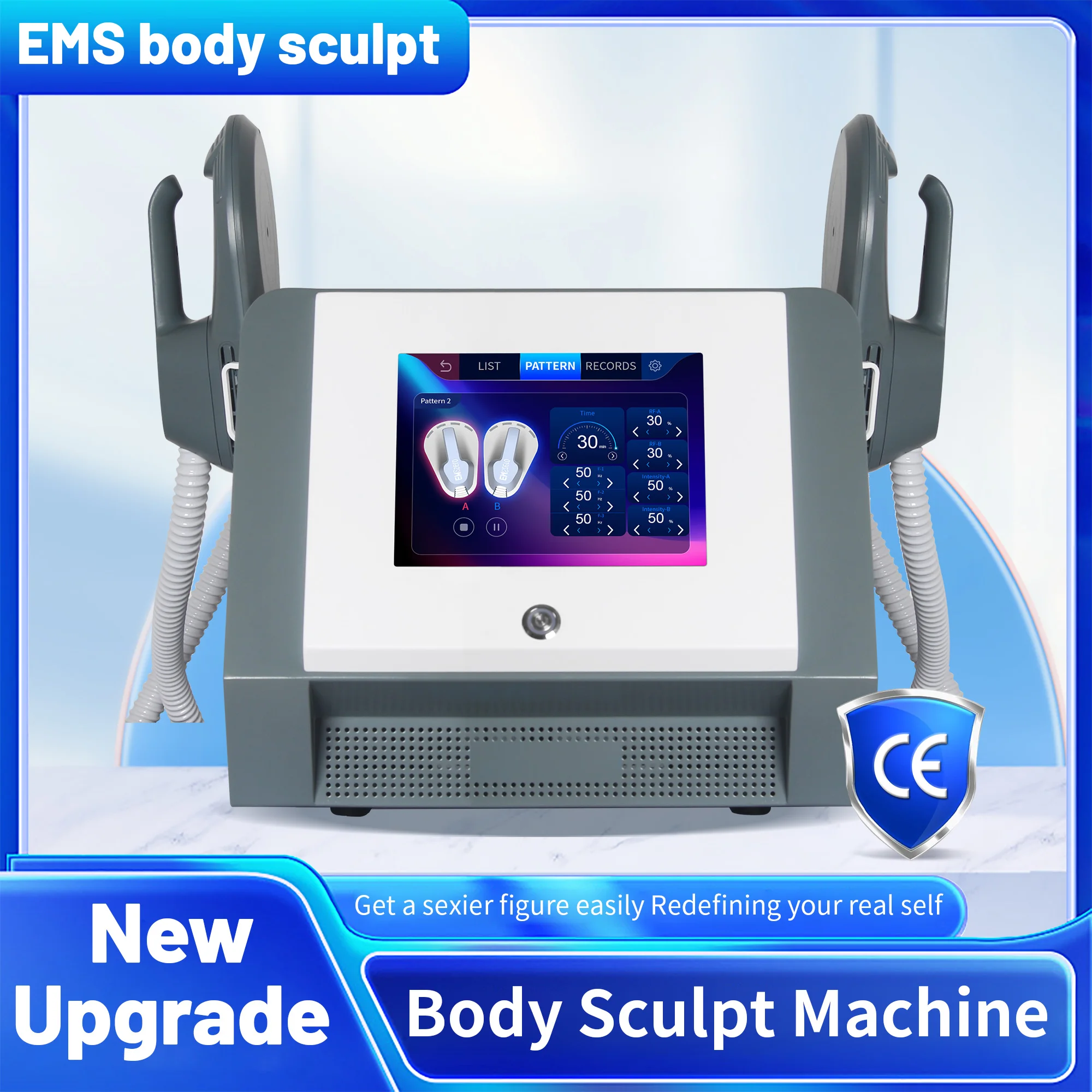 

6500W 200Hz 15T RF EMS Body Sculpt Machine Professional Fat Burning Muscle Toning Device Electromagnetic Slimming Tech Dalusha