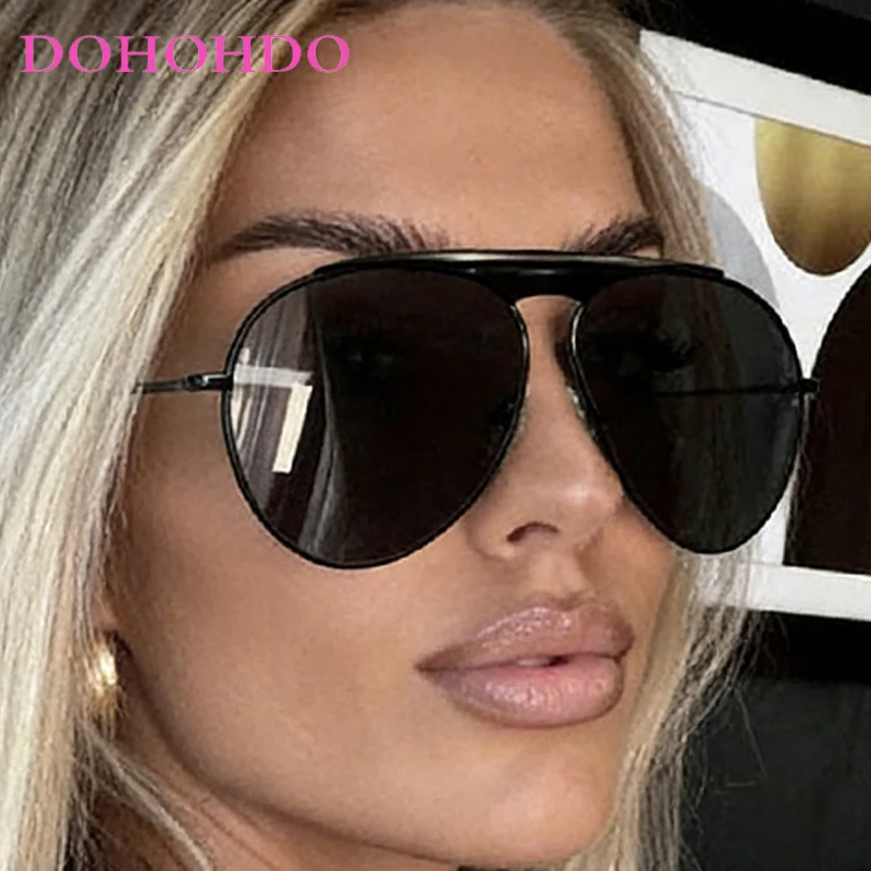 

Vintage Punk Pilot Oversized Metal Frame Women Sunglasses Designer Brand Luxury Men Sunglass Outdoor Drive Travel Eyewear UV400