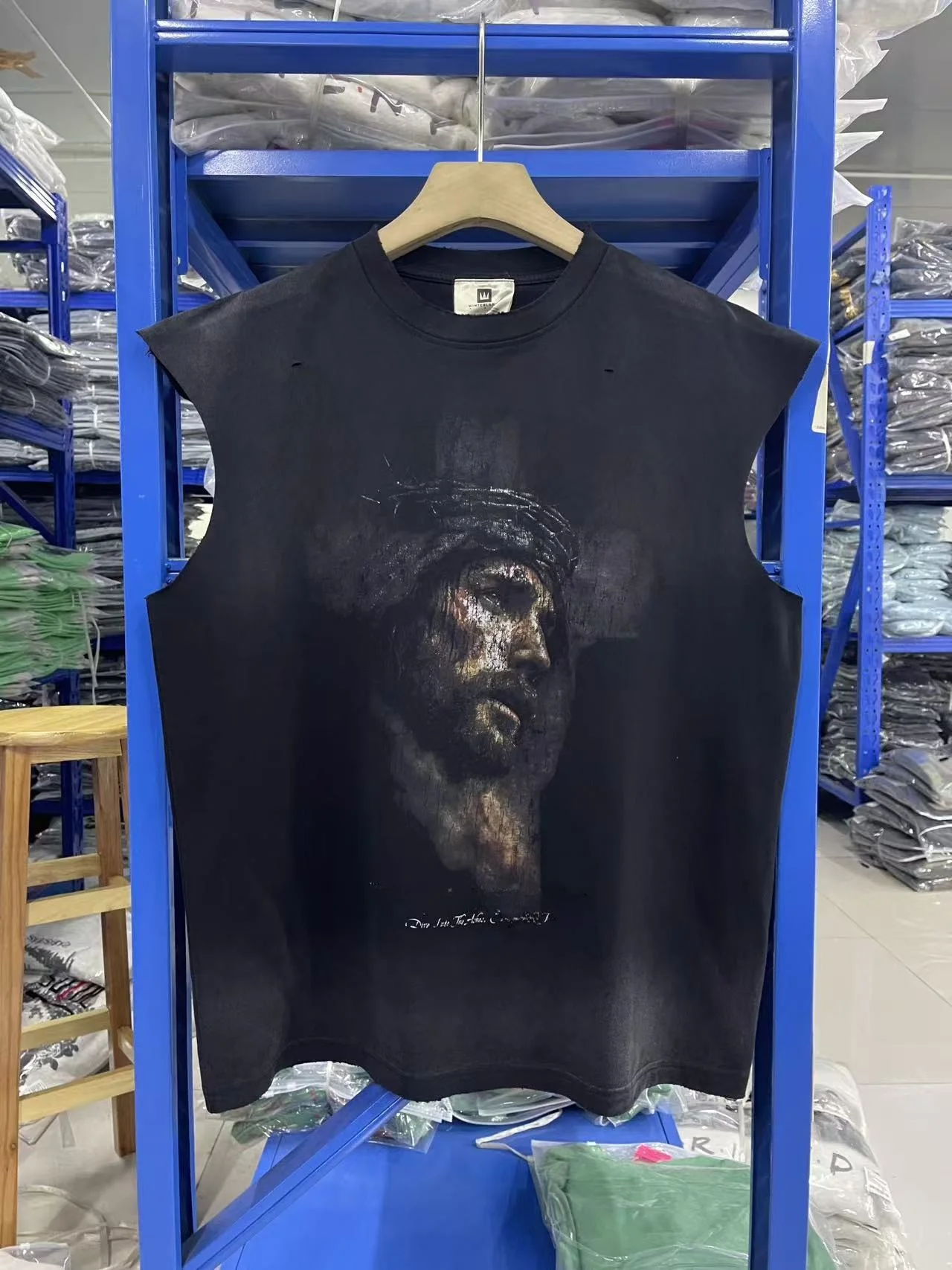 

Waed Old T-irt DoeItohoAn Limited Print Youth Faion Summer Sweat Vest Loose Fit round Ne Chinese Brand ex