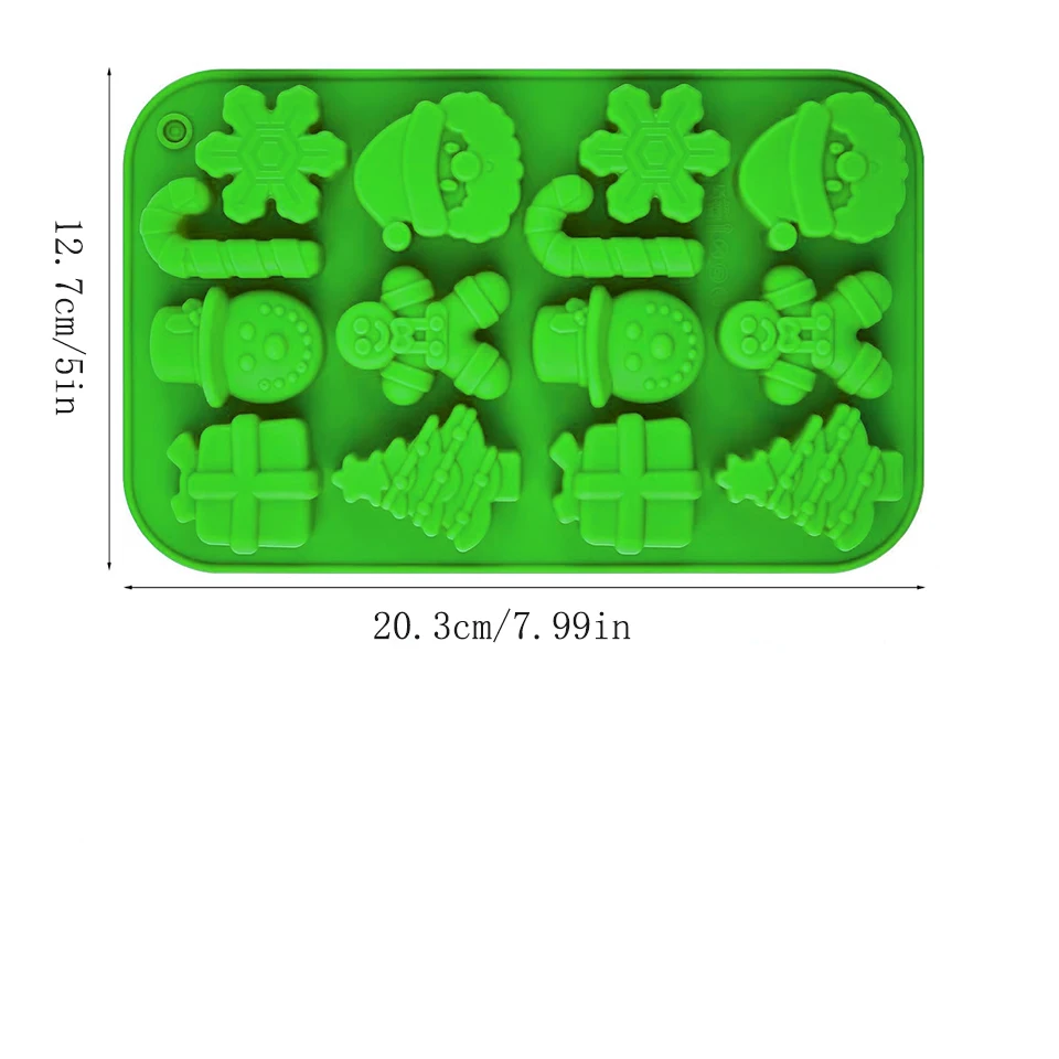 Stampo per cioccolato Stampo in silicone per albero di Natale Stampo per sapone fatto a mano Stampo per prodotti in cera Stampo per sapone fatto a mano Stampo in resina Stampo per pupazzo di neve