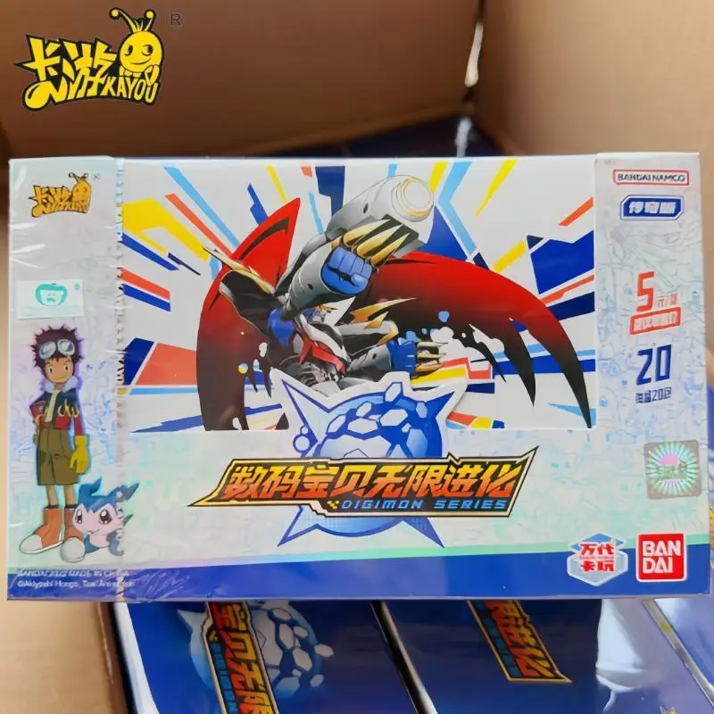 Colección KAYOU Digimon, tarjetas de monstruo digitales, tiranosaurio legendario Rex, tarjeta comercial de aventura, juguetes Animecollect, regalos para niños